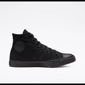 Women’s black high top converse